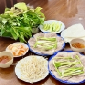 Bánh Tráng Cuốn Thịt Luộc - Thịt Bắp