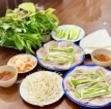Bánh Tráng Cuốn Thịt Luộc - Thịt Bắp